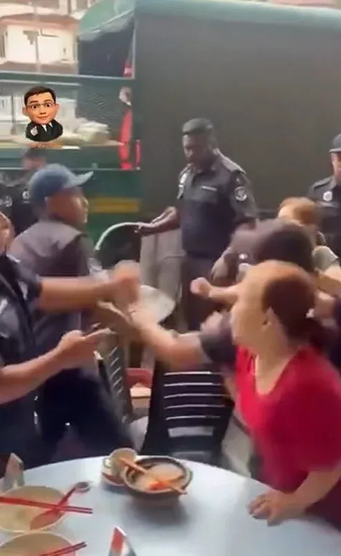 Tak Terima Meja Makannya Disita, Pemilik Warung Bogem Aparat