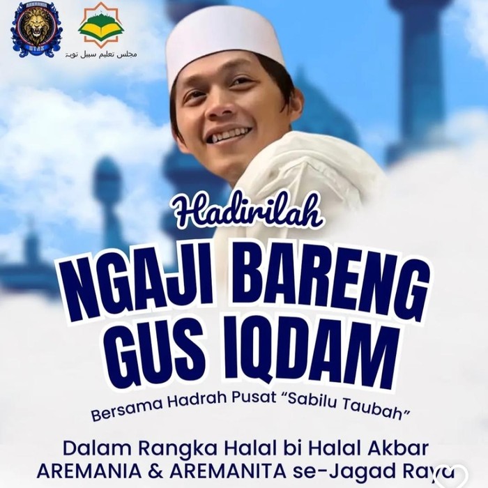 Halalbihalal Aremania se-Jagad di Kota Malang hadirkan Gus Iqdam