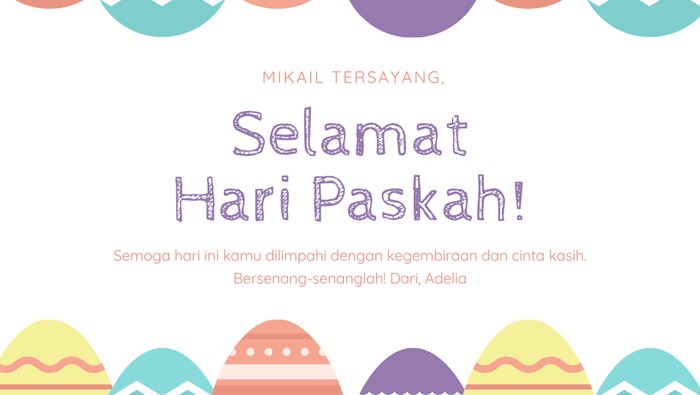 Kartu Ucapan Paskah 2025.
