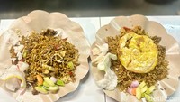 Selain nasi goreng, Bang Boim juga menawarkan mie dan kwetiau. Peminatnya tak kalah banyak, tapi yang mendominasi tetap penjualan nasi gorengnya. Foto: Andi Annisa DR/detikfood