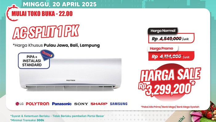 Obral AC Murah Rp 3 Jutaan Hanya di Transmart Full Day Sale