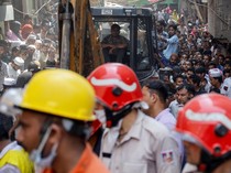 Video Gedung di New Delhi Ambruk Tewaskan 11 Orang