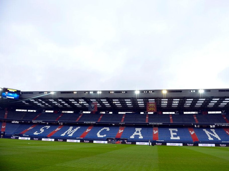 CAEN, FRANCE - JANUARY 20: A inside view of the stadium before the Ligue 1 match between SM Caen and Olympique de Marseille at Stade Michel D'Ornano on January 20, 2019 in Caen, France. (Photo by Olympique de Marseille/Olympique de Marseille via Getty Images)