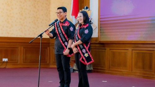 Bupati Wayan Adi Arnawa menghadiri Grand Final Pemilihan Duta GenRe Kabupaten Badung Tahun 2025 di Ruang Pertemuan Kertha Gosana, Puspem Badung, Sabtu (19/4). (IST)