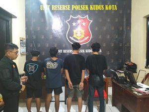 Bawa Tongkat Besi untuk Tawuran, 4 Pria Ditangkap di Kudus