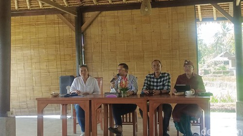 Konfrensi pers menjelang Festival Semarapura, Minggu (20/4/2025).