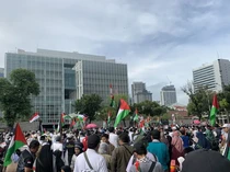 Video: Massa Gelar Aksi Bela Palestina di Depan Kedubes Amerika