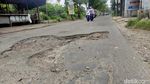 Warga Sidoarjo Protes Jalan Rusak dengan Tanam Pisang