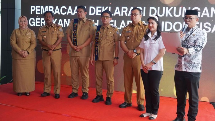 Wamen Isyana Kukuhkan Gubernur Sumut Bobby Nasution dan Wakil Wali Kota Binjai Hasanul Jihadi jadi Duta GATI