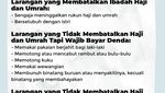 Dos & Donts Ibadah Haji dan Umrah