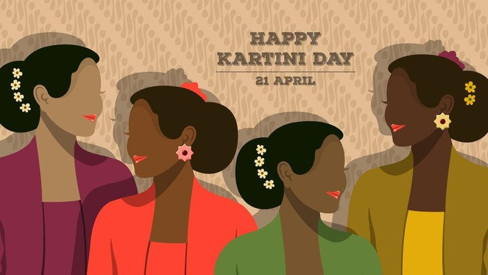 Kartini day celebration illustration Free Vector