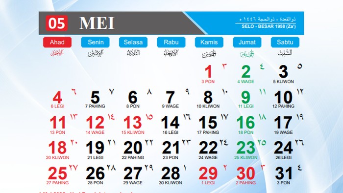 Kalender Mei 2025. Kalender Mei 2025.
