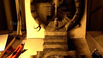 Fredo mampu melukis tiga demensi alias 3D. Foto: Instagram/fredosis.art