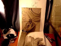 Terpukau Lukisan 3 Dimensi Cuma Pakai Pensil, Keren Tapi Menyeramkan