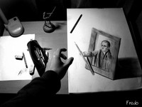 Terpukau Luksian 3 Dimensi Cuma Pakai Pensil, Keren Tapi Menyeramkan