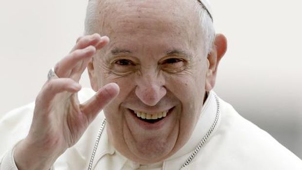 FILE - Pope Francis leaves at the end of his weekly general audience in St. Peter's Square, at the Vatican, Wednesday May 15, 2019. (AP Photo/Andrew Medichini, File)