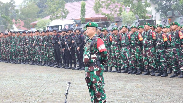 Apel Gelar Pasukan dalam rangka pengamanan VVIP  kunjungan Prabowo Subianto