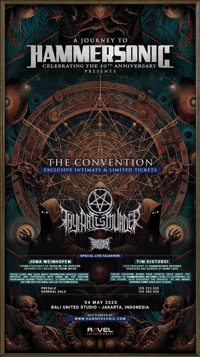 Hammersonic Festival Rangkaian Hammersonic Festival 2025 hadir dengan konsep baru, menampilkan Thy Art Is Murder dan talkshow eksklusif.