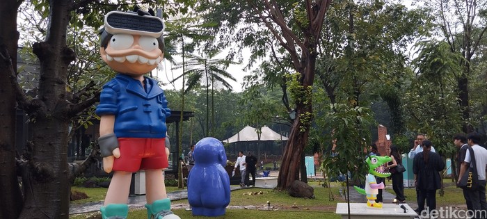 Pembukaan Art Jakarta Gardens 2025 di Hutan Kota by Plataran, Jakarta Pusat.