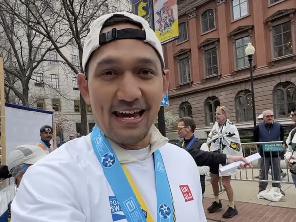 Asisten Raffi Ahmad dan Deretan Selebritas Finish di Boston Marathon