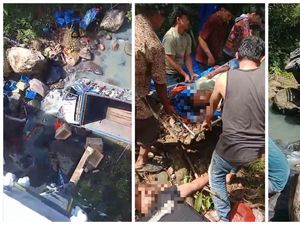 Video: Truk Angkut 13 Orang Terjun ke Jurang di Lampung, 3 Tewas