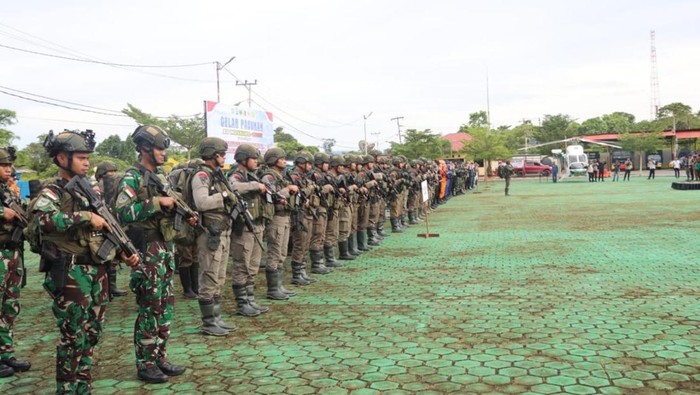 Apel gelar pasukan Operasi Moskona AB 2025 untuk mencari Iptu Tomi S Marbun.