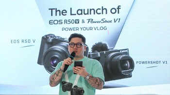 Peluncuran kedua kamera Canon yang berlangsung meriah. 