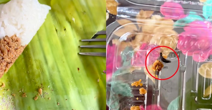 penjual pulut jorok pakai daun pisang yang tak dibersihkan