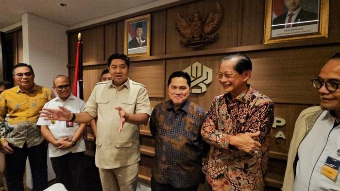 Menteri PKP Maruarar Sirait menerima kunjungan Menteri BUMN Erick Thohir
