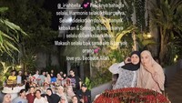 Beberapa temannya juga ikut memberikan ucapan ke Irish Bella. Lengkap dengan foto di depan kue tart jumbo itu. Foto: Instagram @_irishbella_