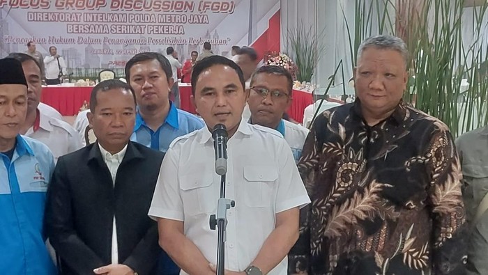 Polda Metro Jaya diskusi bareng serikat buruh. (Dok. ist)