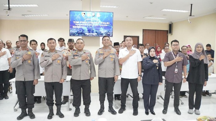 Tim Puslitbang Polri di kunjungi Polresta Sidoarjo untuk melakukan penelitian terkait dinamika kejahatan digital