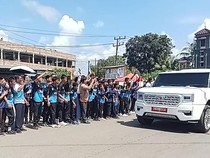 Suka Cita Sambut Presiden Prabowo di Palembang