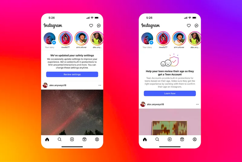Tampilan Fitur Deteksi AI Usia di Instagram