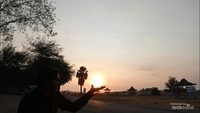 Sunset di Pantai Depok Yogyakarta