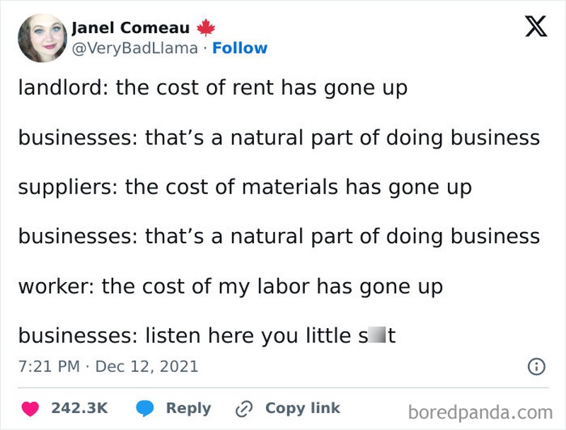 Meme buatan warganet dunia ini menyindir kapitalisme yang terjadi di sejumlah tempat. Dari berikut ini, mana yang paling jleb?