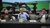 Diskusi dialektika demokrasi bertema Kebijakan Tarif Resiprokal AS, Apa Dampak Ekonomi dan Politik Bagi Indonesia dan Bagaimana Solusinya? digelar di gedung DPR, Jakarta, Kamis (24/4/2025).