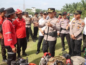 Kapolres Rohul Pimpin Apel Siaga Karhutla: Ada Titik Api Segera Laporkan!