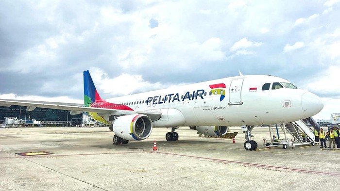 Pelita Air secara resmi menyambut kedatangan armada terbarunya, Airbus A320 dengan registrasi PK-PWN, Kamis, 24 April 2025.