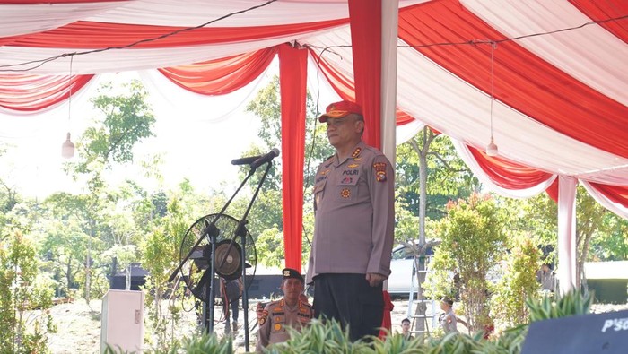 Polda Riau menggelar gladi Jambore Karhutla 2025 di Tahura Minas, Kabupaten Siak, Kamis (24/4/2025).
