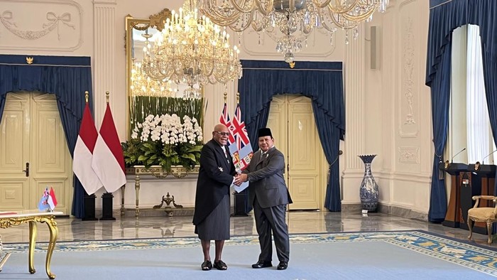 Prabowo terima kunjungan Sitiveni Rabuka di Istana Merdeka