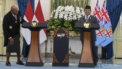Momen Presiden Prabowo Terima Kunjungan PM Fiji di Istana Merdeka