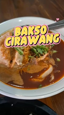 Video Gurih Kenyal Bakso Cirawang yang Viral 