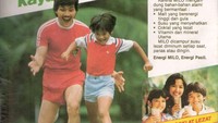 Produk susu cokelat satu ini juga punya poster iklan yang menarik. Menggambarkan ayah dan anak sedang main bola sebagai deskripsi bagus untuk kesehatan tulang. Foto: Instagram @potolawanofficial