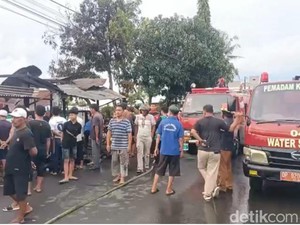 Kebakaran Bengkel di Dekat Stadion BJ Habibie Jelang PSM Vs Bali United