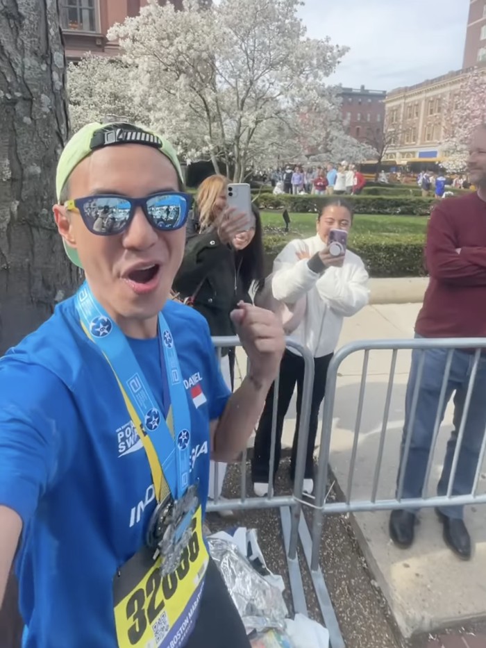 Boston Marathon Ibnu Jamil dan Daniel Mananta di Boston Marathon 2025