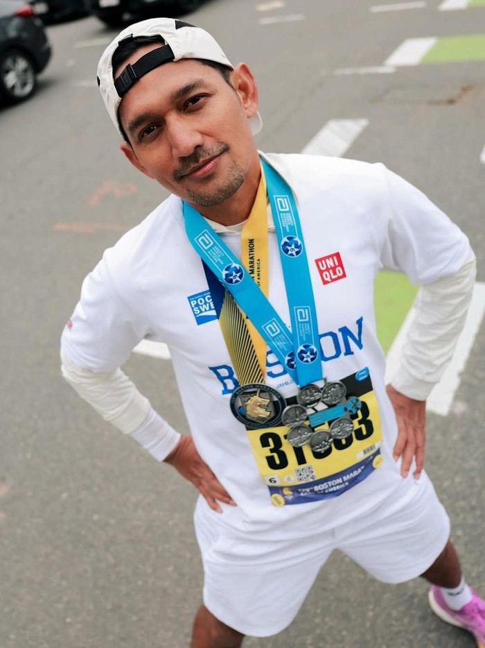 Boston Marathon Ibnu Jamil dan Daniel Mananta di Boston Marathon 2025