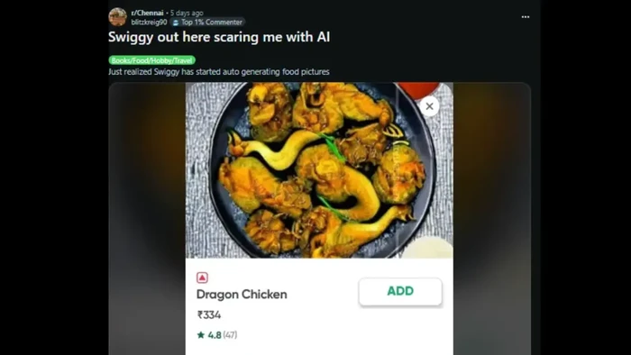 Gegara AI Menu Ayam Naga di Resto Online Ini Bikin Ngakak