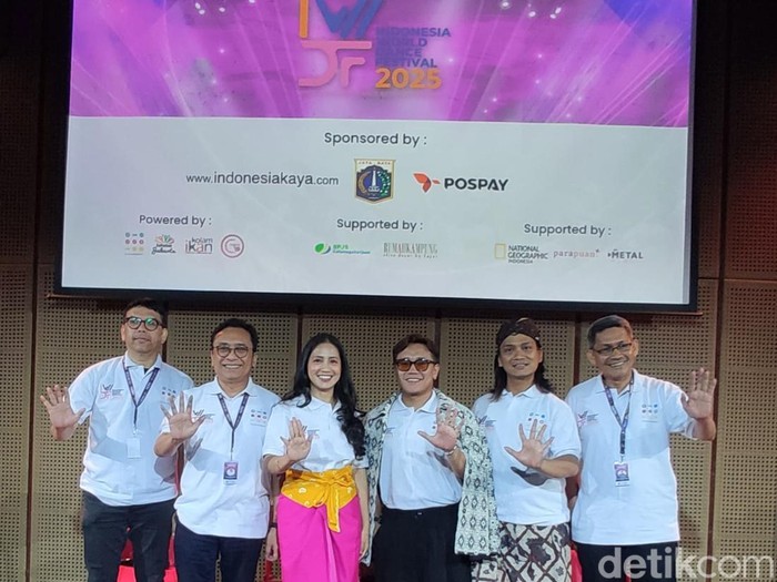 Jumpa pers Indonesia World Dance Festival (IDWF) digelar di Galeri Indonesia Kaya pada Kamis (24/4/2025).