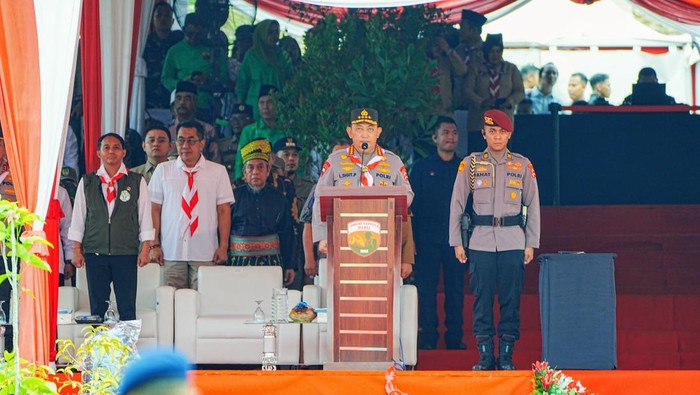 Kapolri Jenderal Listyo Sigit Prabowo membuka acara Jambore Karhutla Riau tahun 2025 (dok Polri/istimewa)